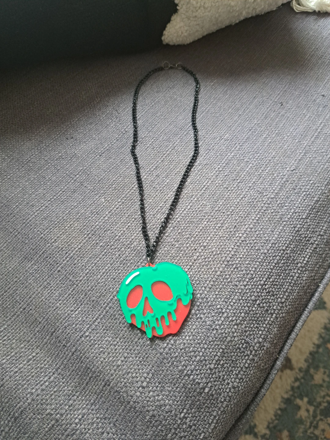 Poison Apple Skull Pendant Necklace
