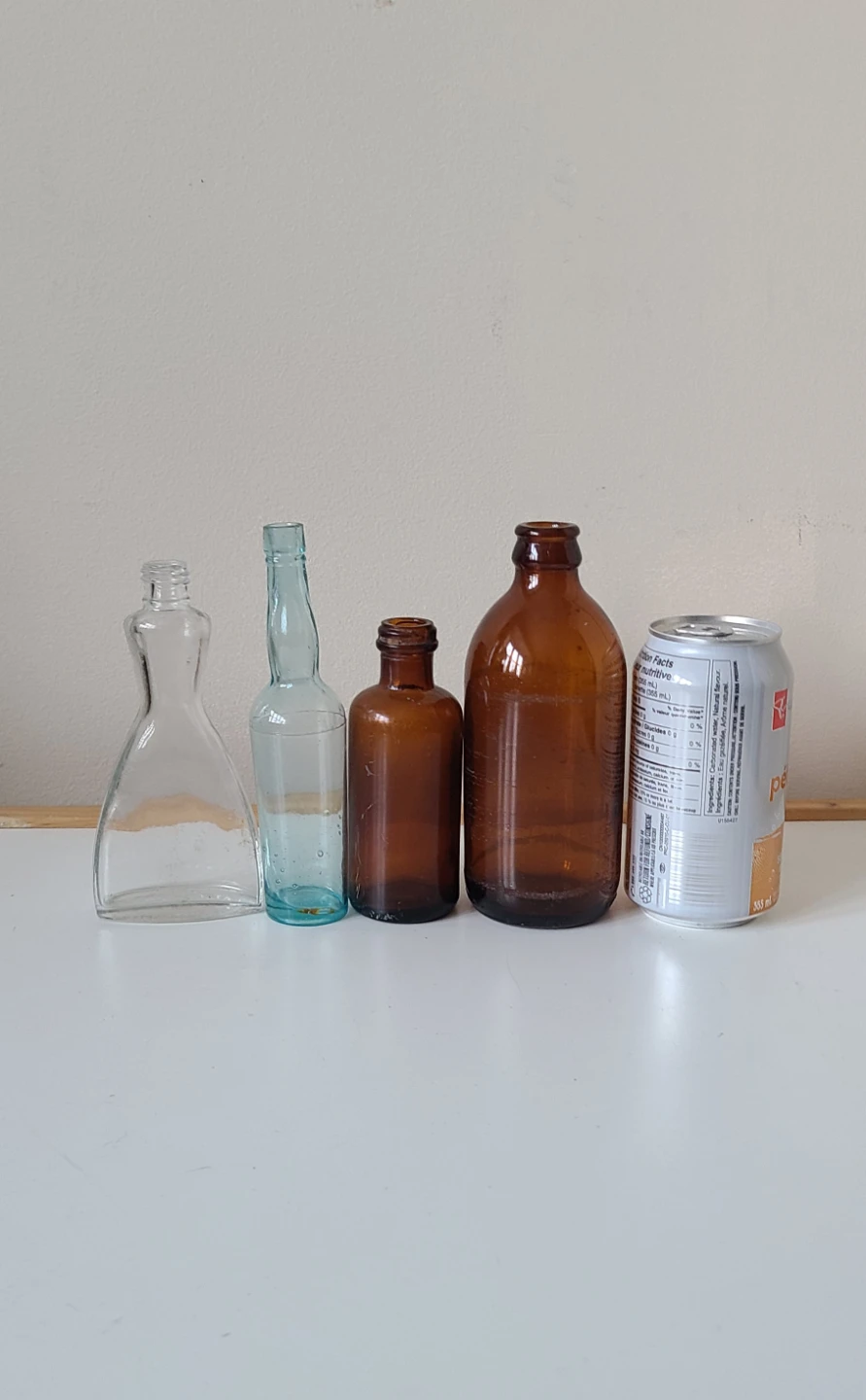 4 Vintage Glass Bottles