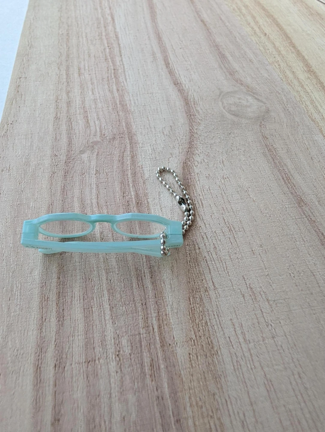 Light Blue Eyeglasses Keychain Charm - photo 2