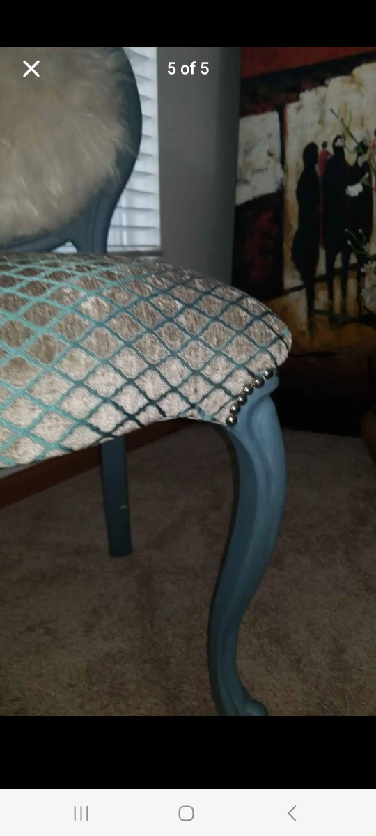 Set of 2 Blue Accent Chairs - photo 3