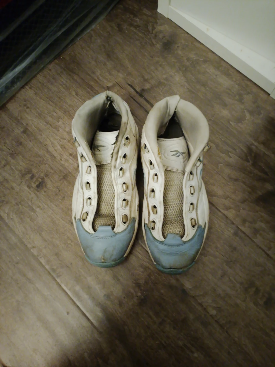 Reebok White and Blue Athletic Shoes - photo 2