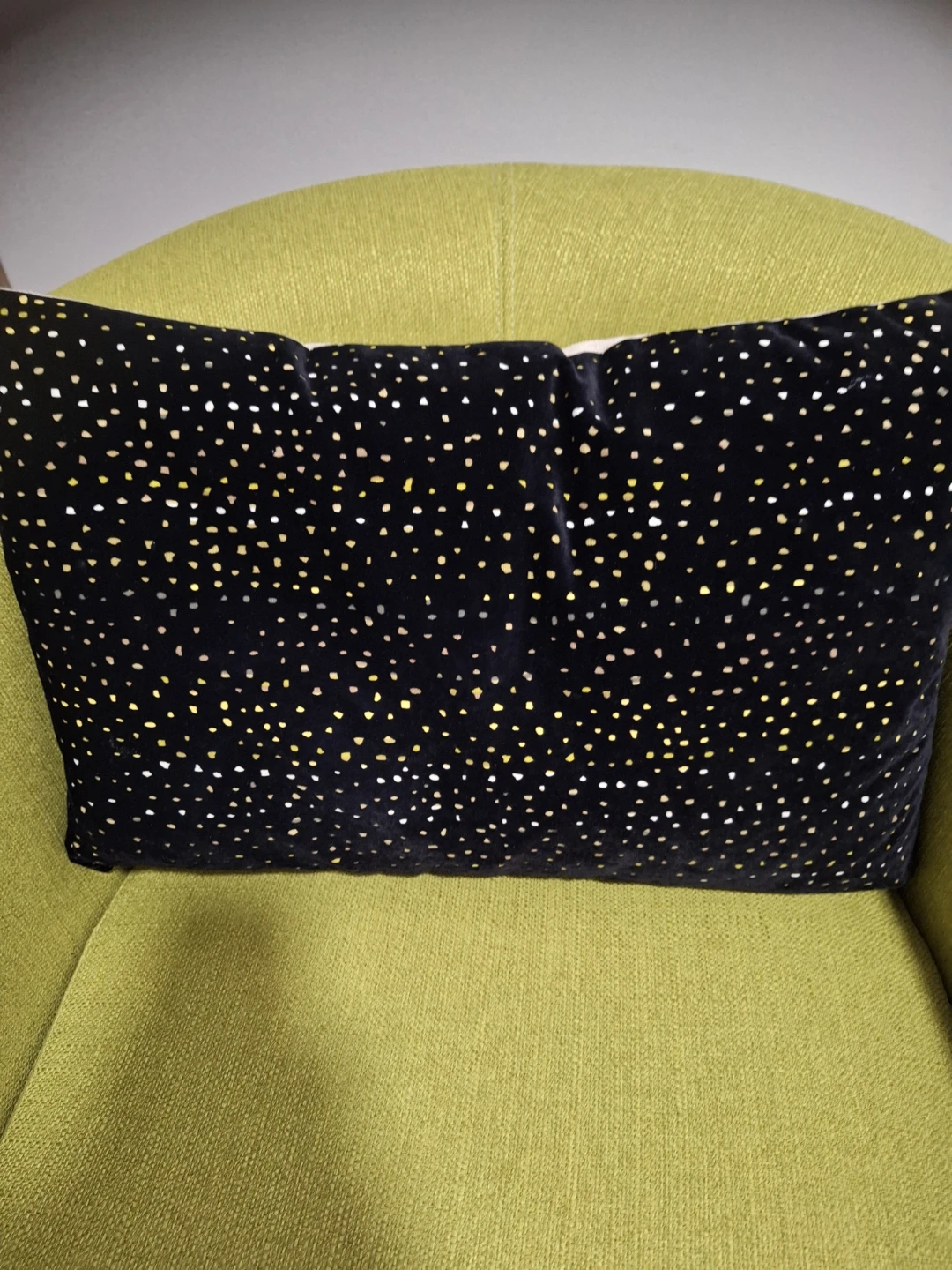 Lime Green Accent Chair with Black Scatter Cushion - photo 2