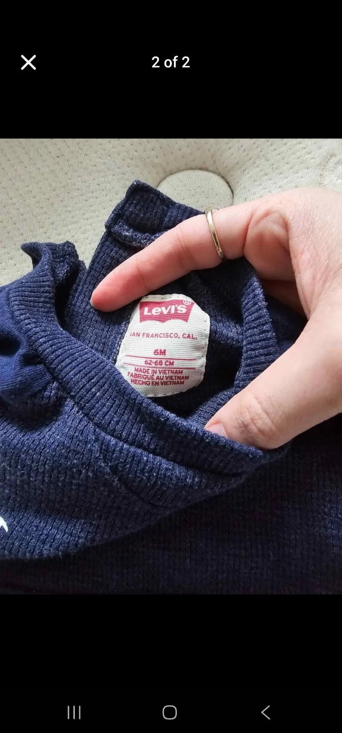 Levi's Baby Bunting Suit Navy Blue - photo 2