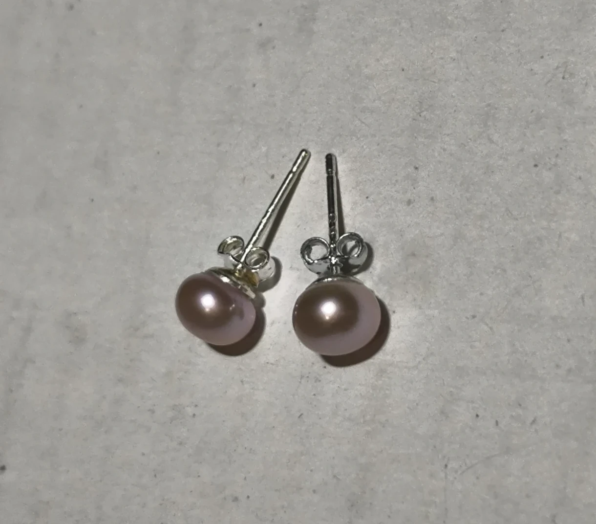 Pink Natural  Pearl Stud Earrings