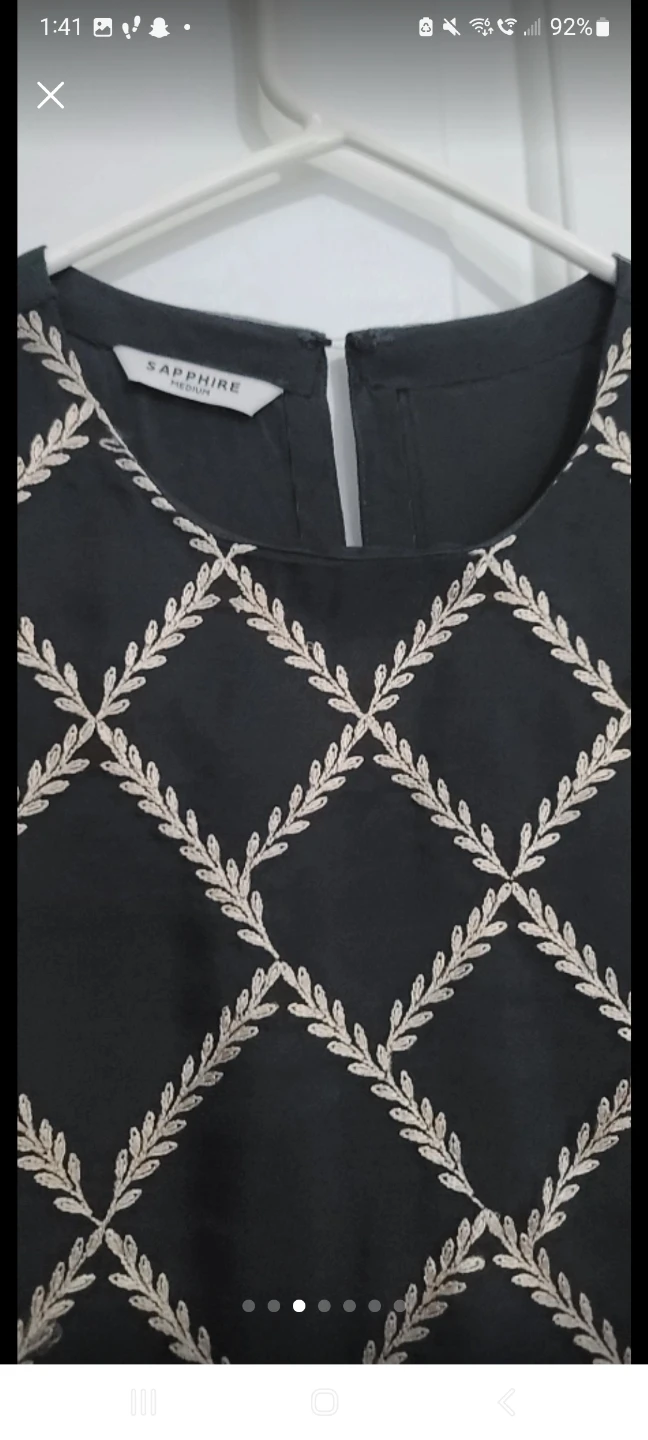 Sapphire Women's grey Embroidered 3pcs suit - photo 2