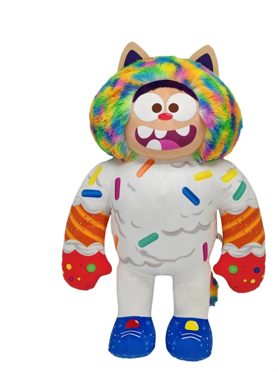 Jumbo Rainbow Hooded Plush Toy