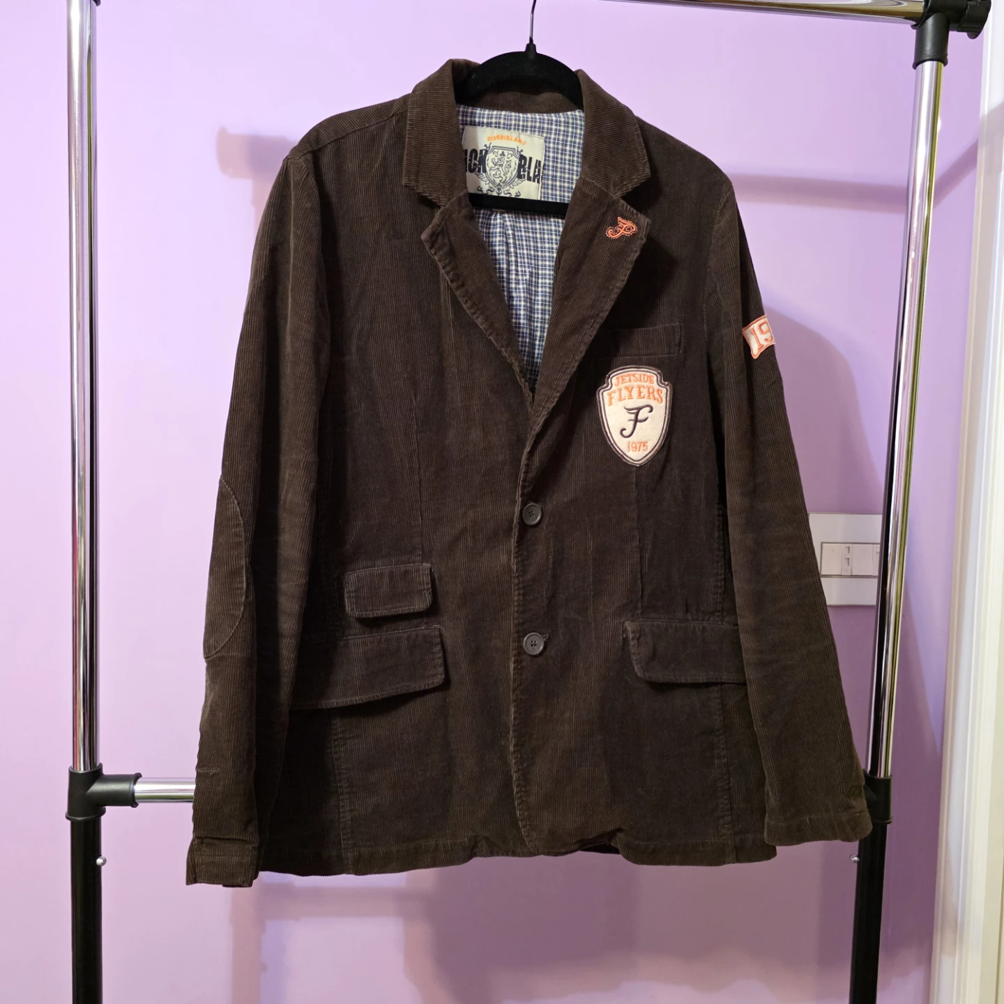 Vintage Riverisland Blazer with patches - Brown, Size M
