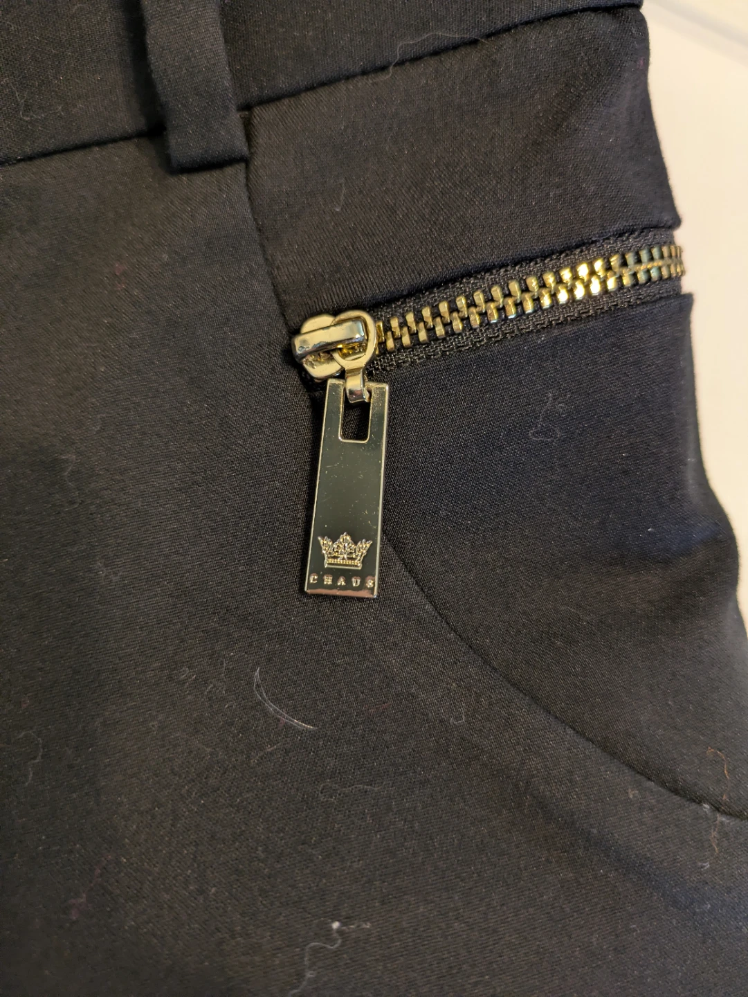 Chaus New York Black Zip Detail Pants Size 10 - photo 3