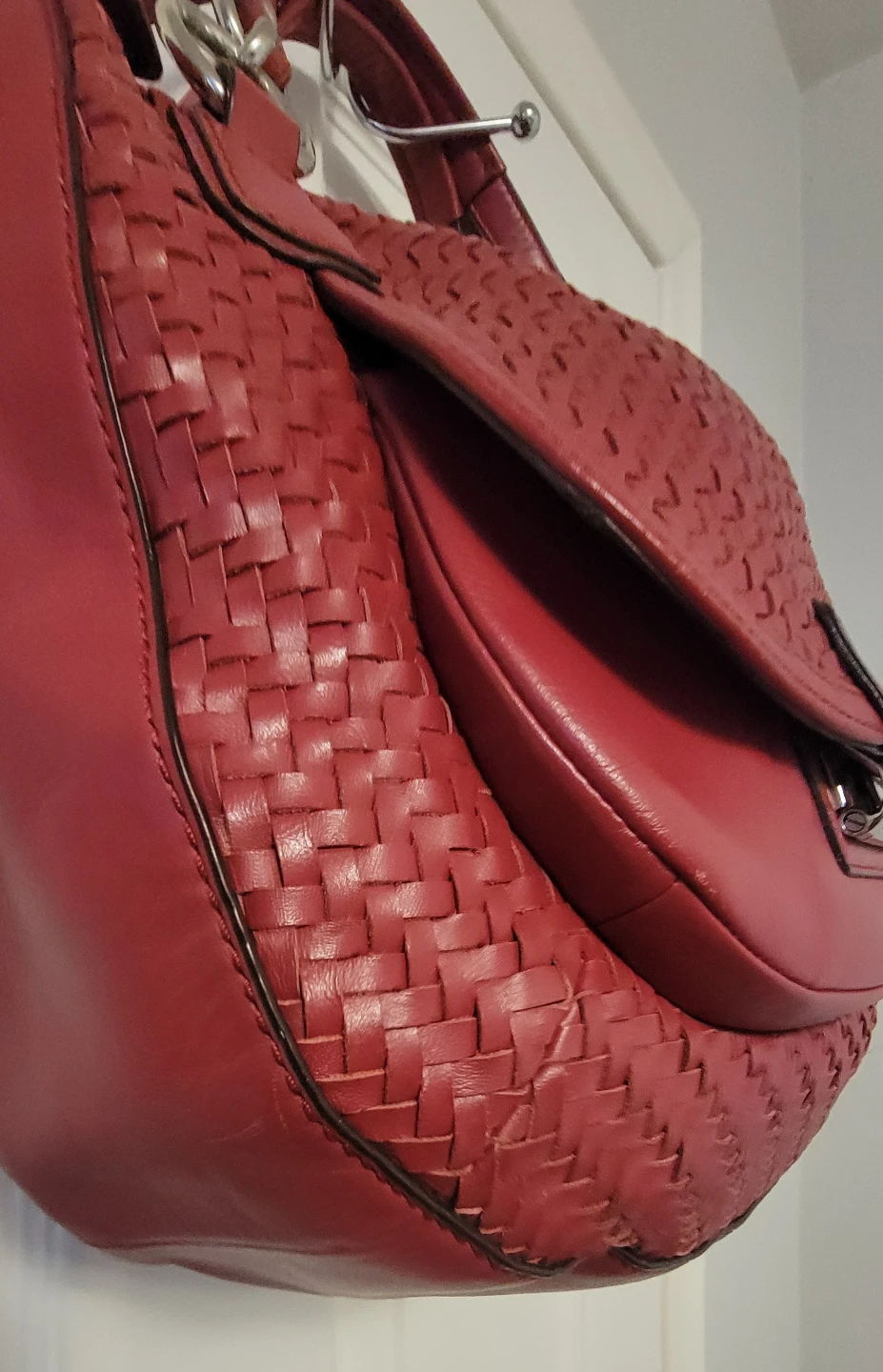 Coach Woven Red Leather Kristin Shoulder Bag - photo 3
