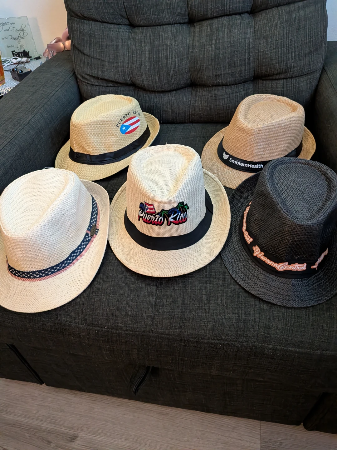 Set of 5 Straw Hats