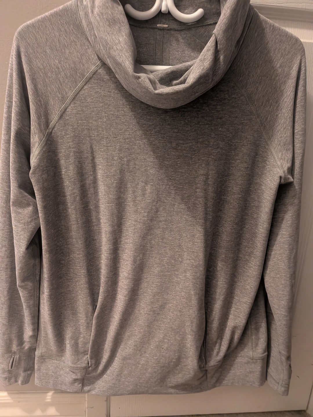 Lululemon Grey Cowl Neck Long Sleeve Medium - photo 2
