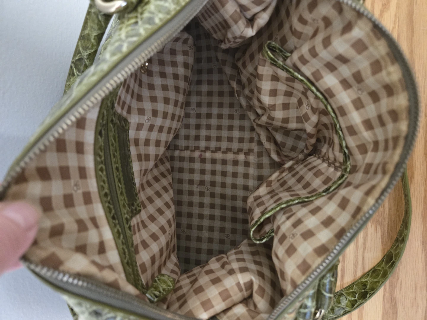Jessica Simpson Green Snakeskin Print Handbag - photo 2