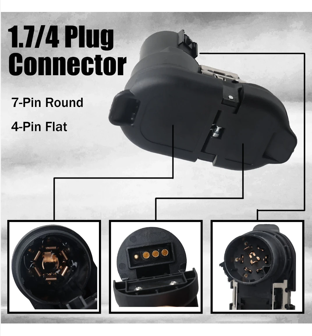 1.7/4 Plug Connector - 7-Pin Round & 4-Pin Flat - photo 2