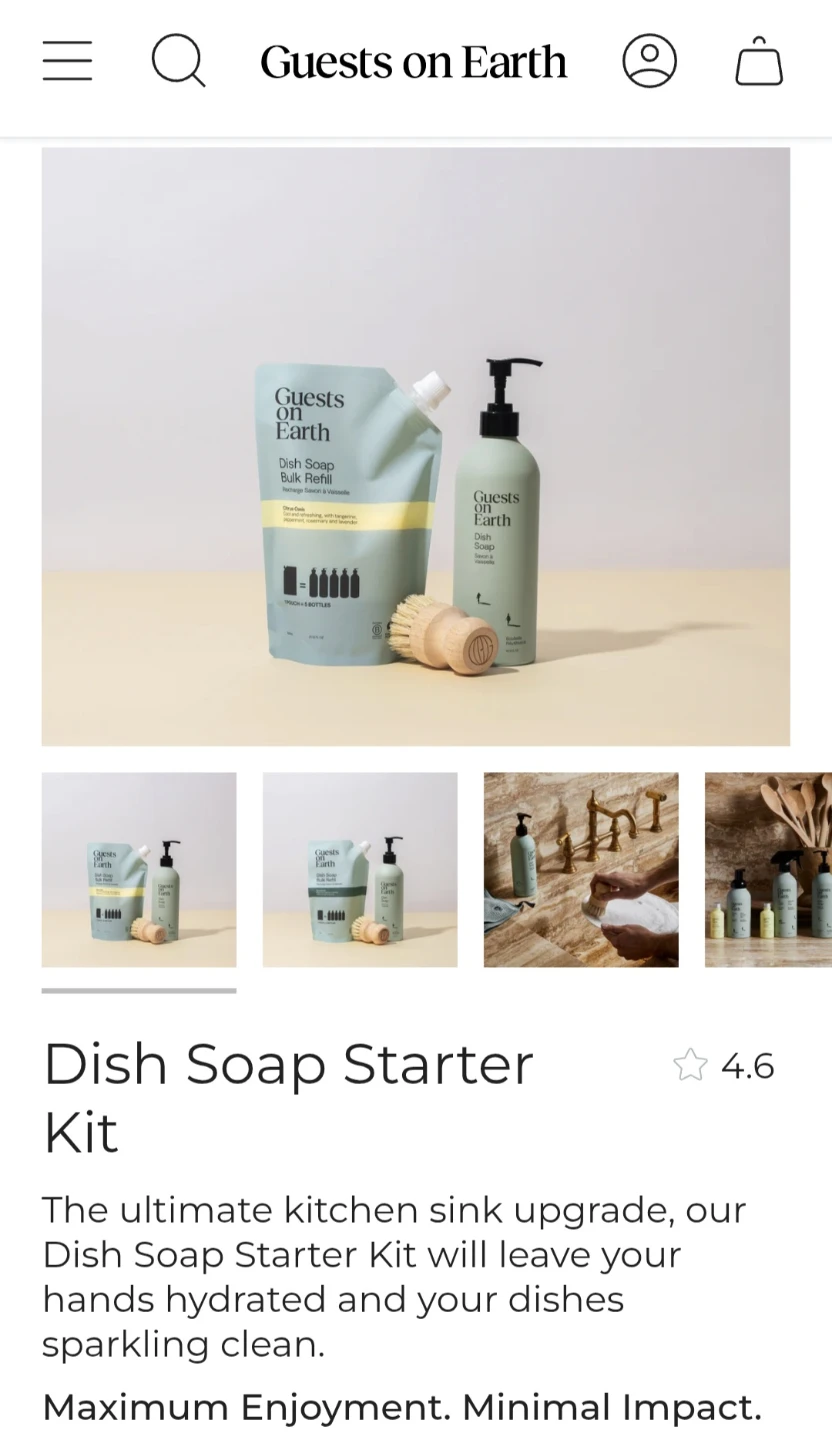 New Guests on Earth Dish Soap Starter Kit with a reusable vessel - photo 2
