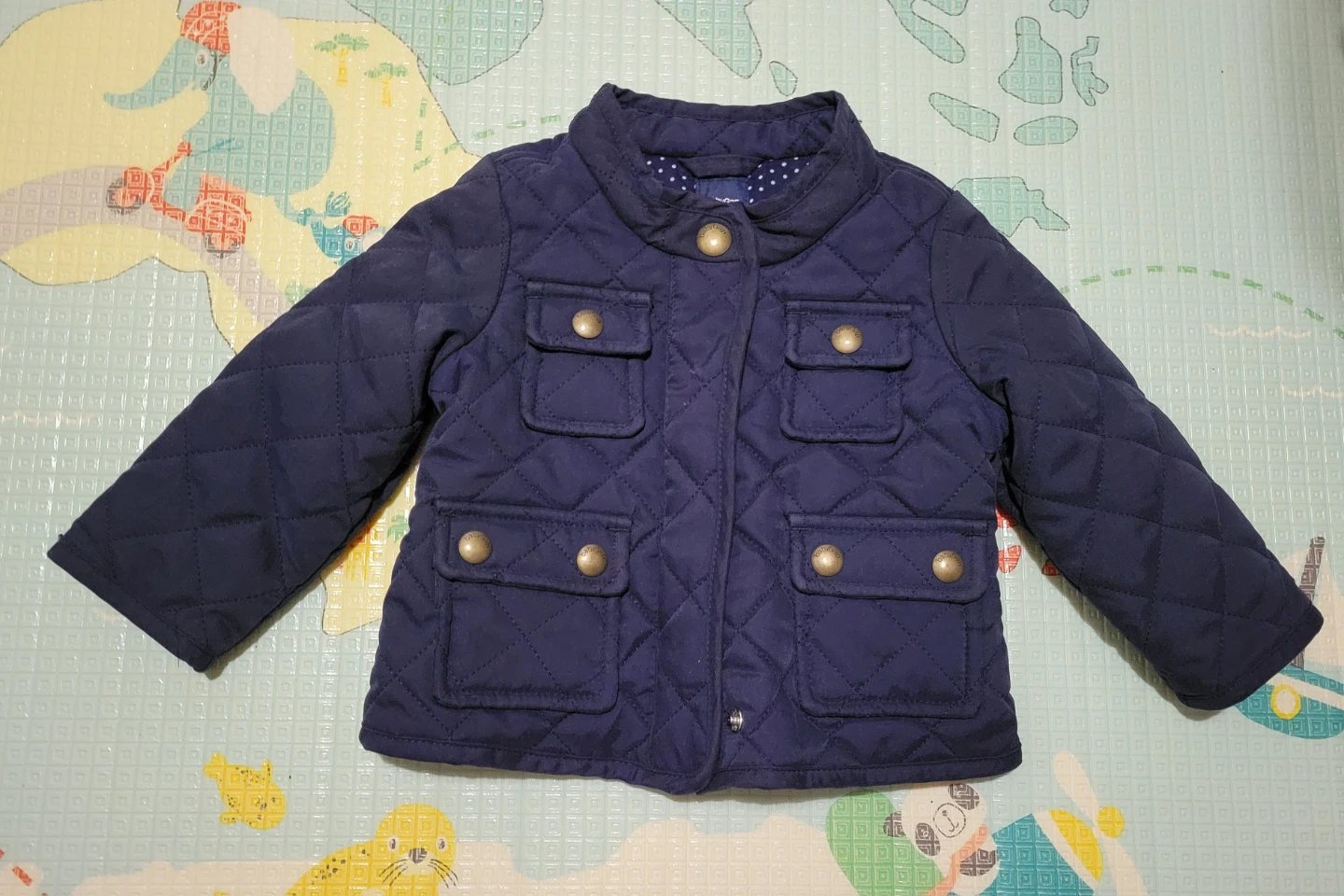 Gap, Navy Quilted Barn Jacket for Kids