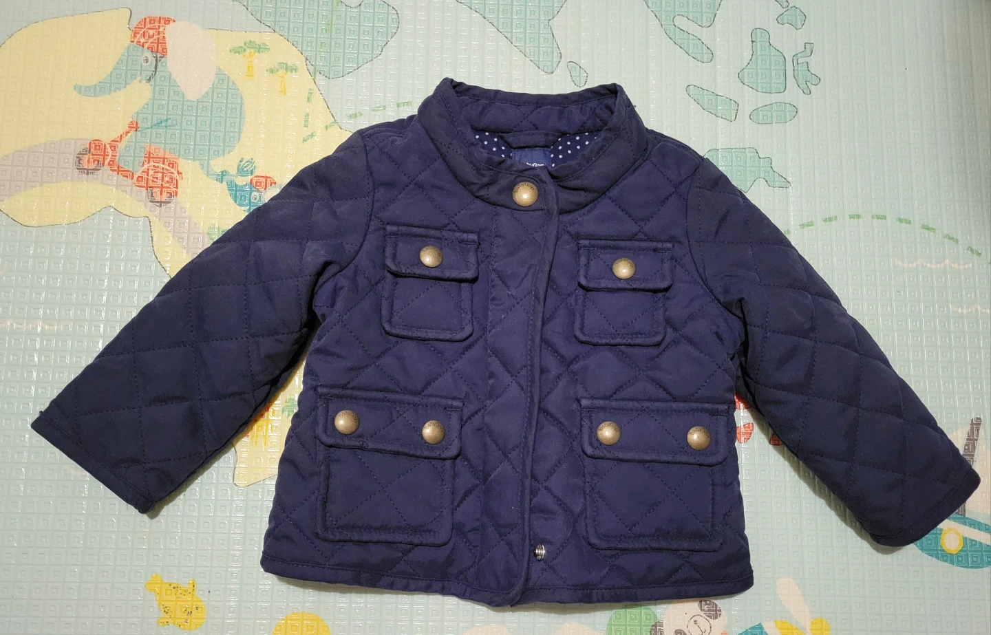 Gap, Navy Quilted Barn Jacket for Kids - photo 3
