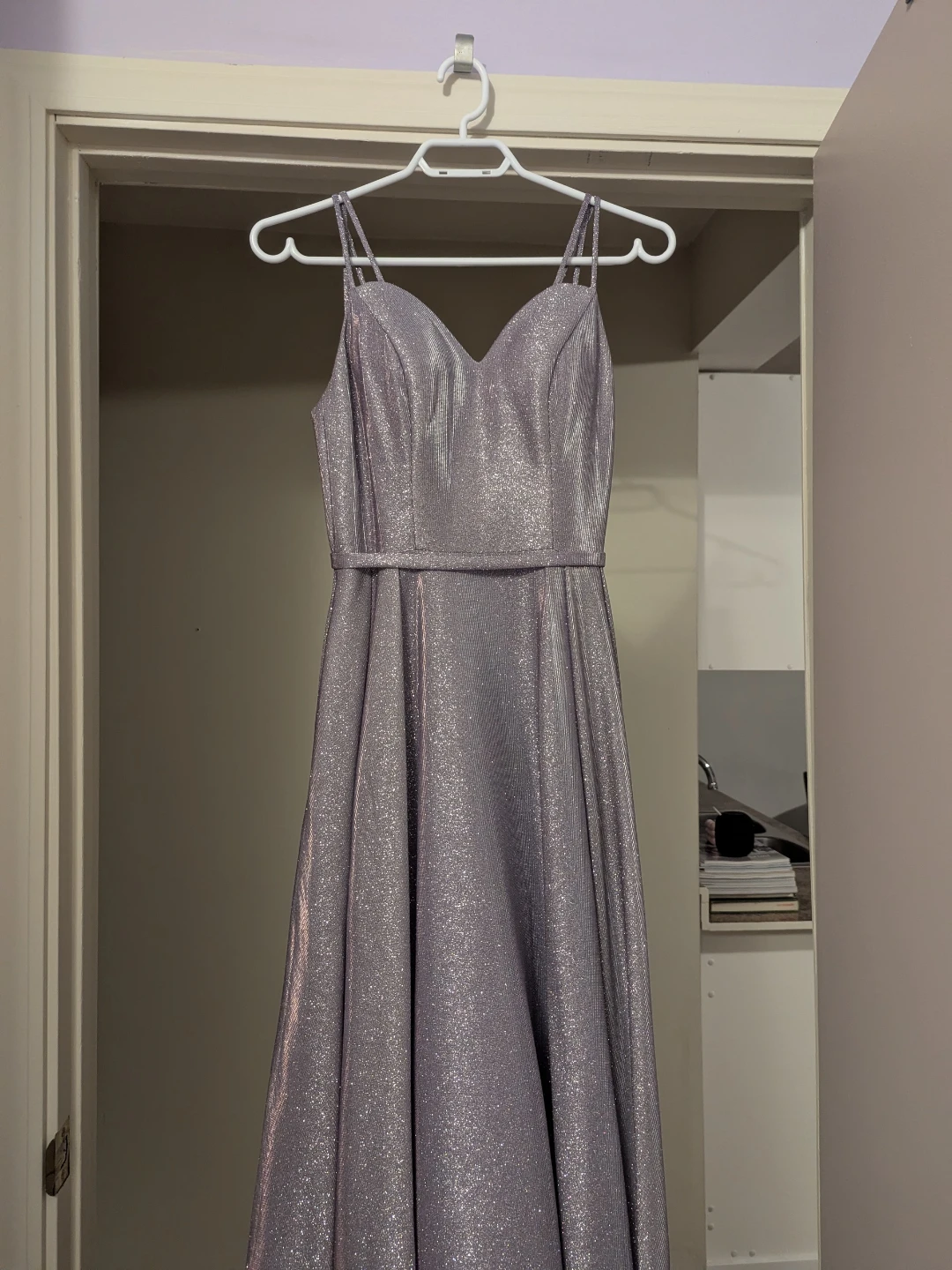 Sparkly Lavender A-Line Prom Dress 🪩 - photo 3