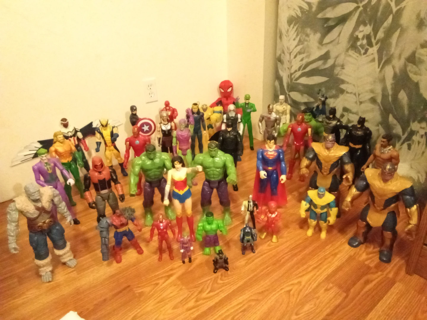 Collection of Marvel and DC Super Hero Action Figures