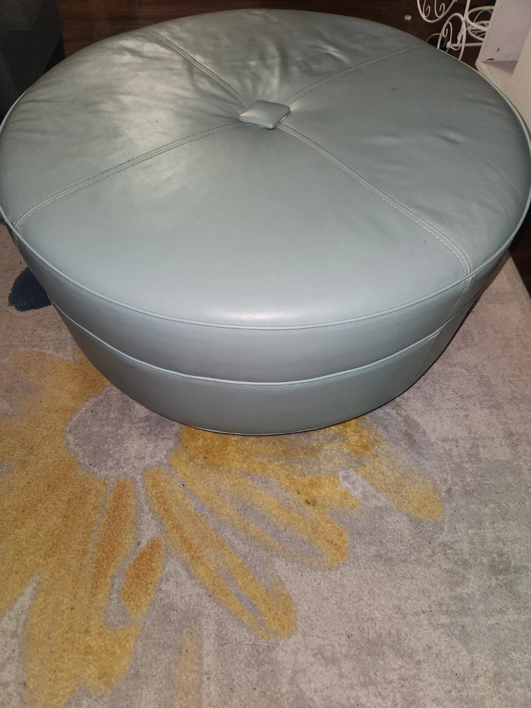Sectional Sofa with Chaise, Ottaman and yellow accent chair