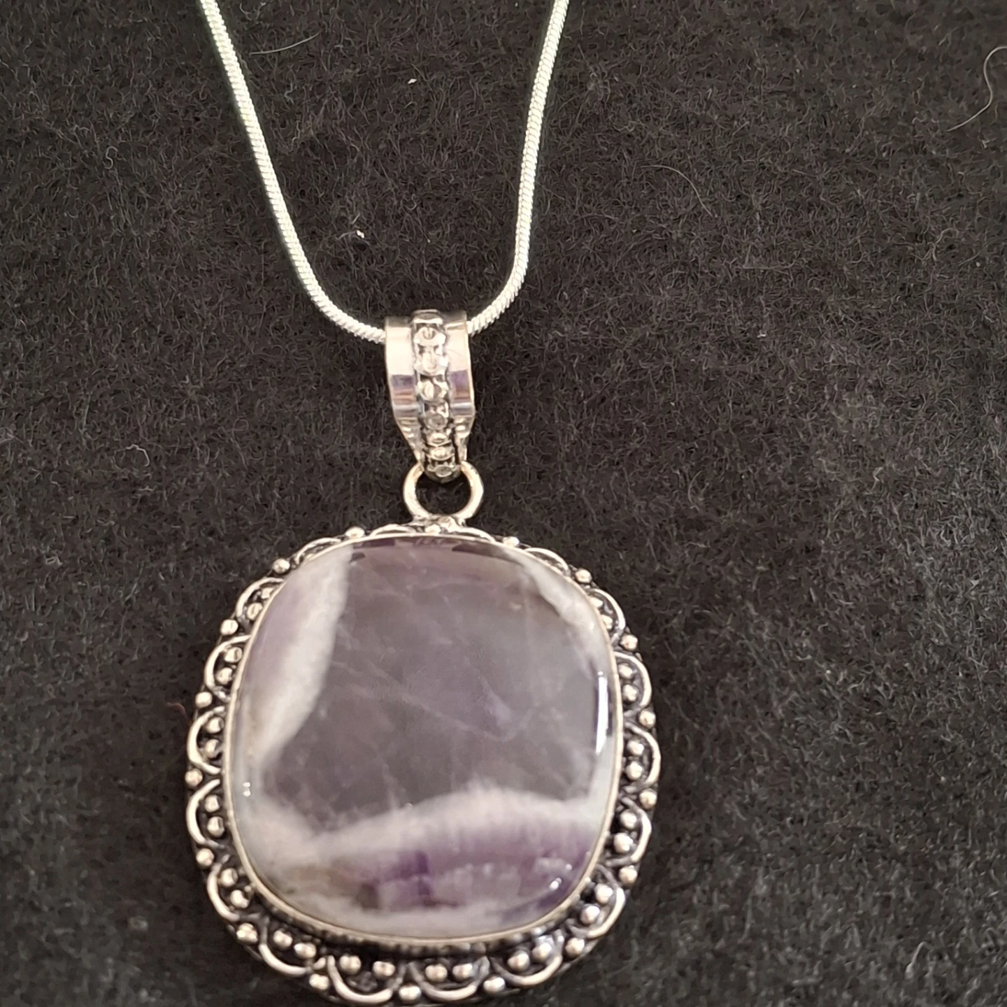 Sterling Silver Amethyst Pendant Necklace