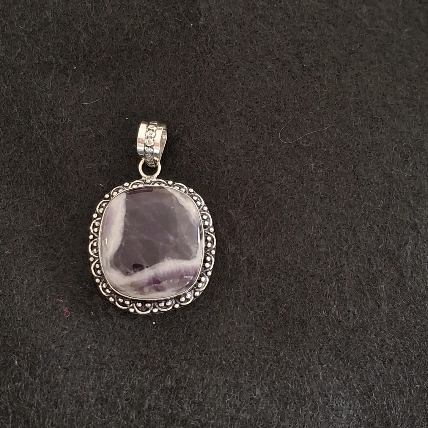 Sterling Silver Amethyst Pendant Necklace - photo 3