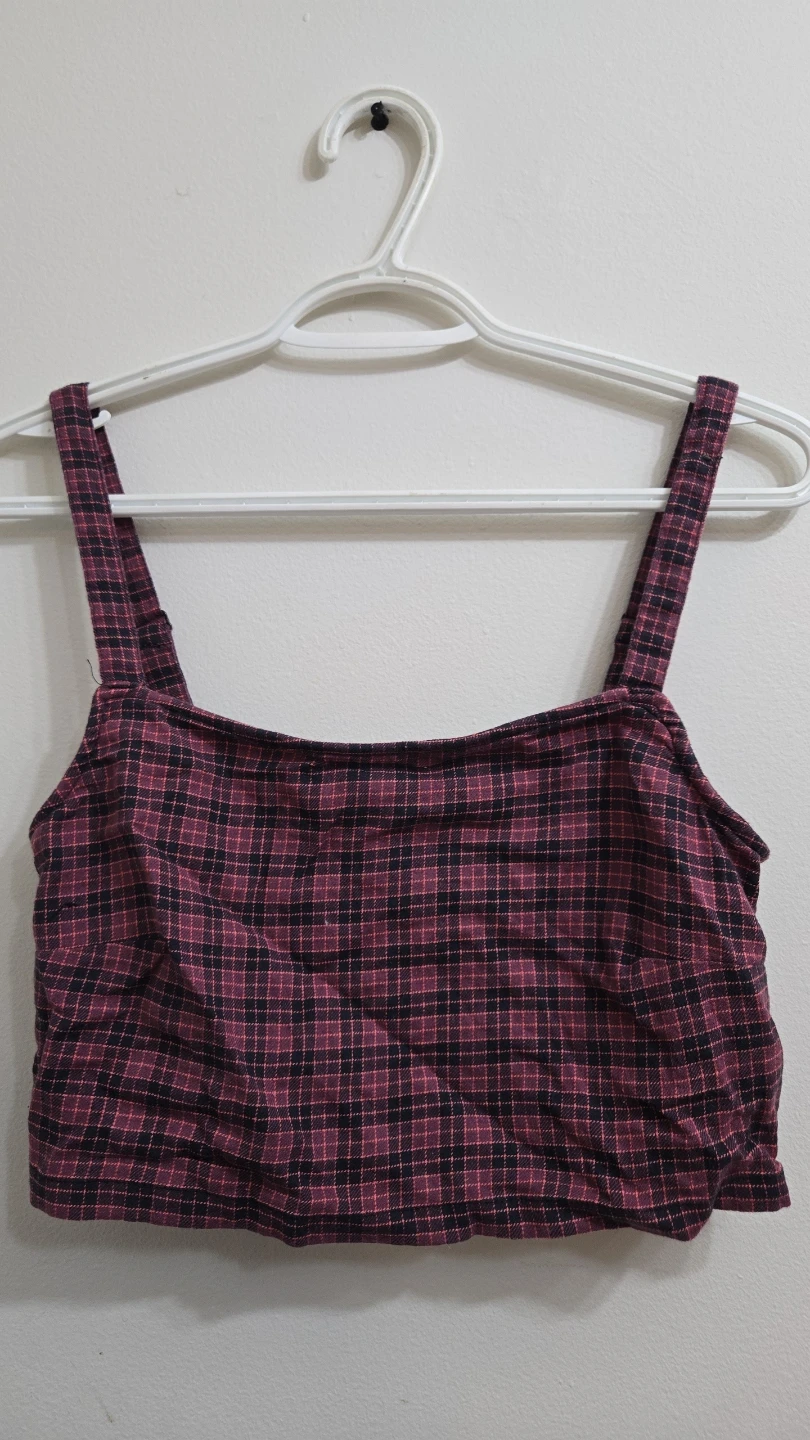 Volcom Plaid Crop Top - Women's Size M