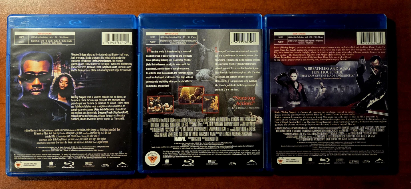 Blade Trilogy Blu-Ray Collection - photo 2