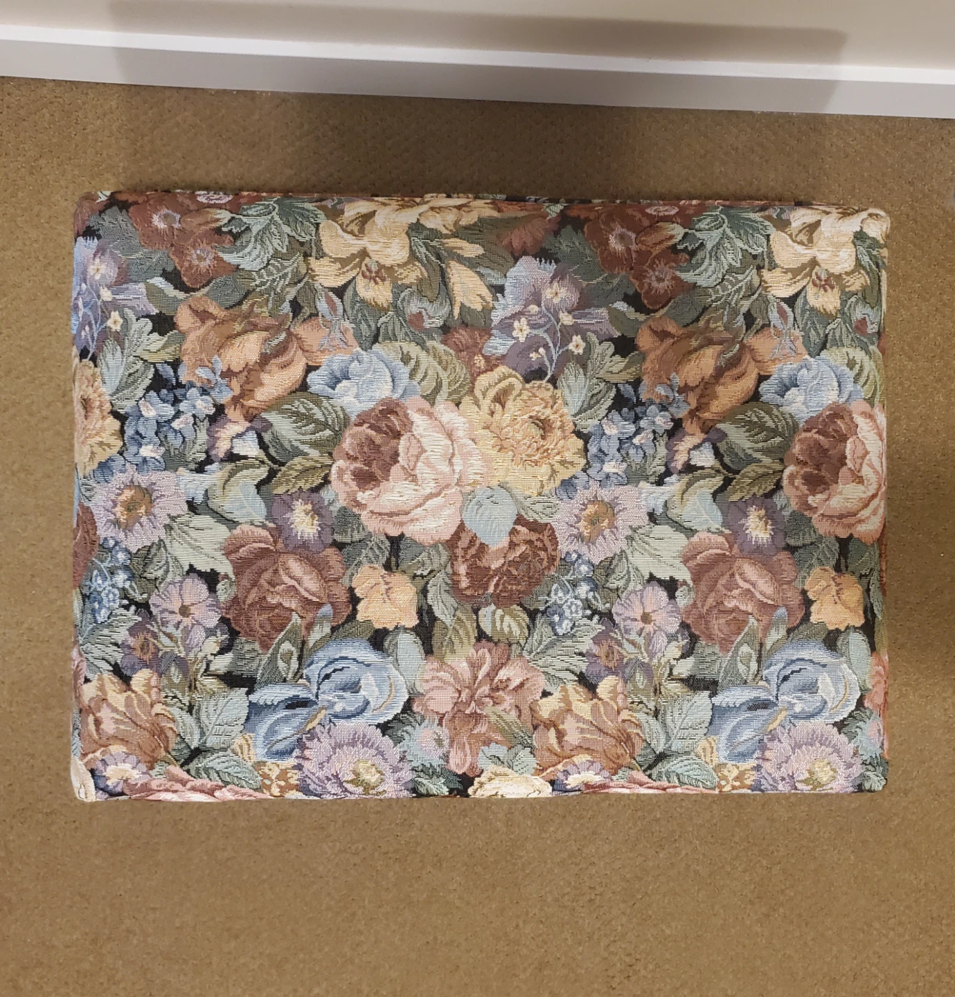 Floral Upholstered Ottoman Footstool - photo 3