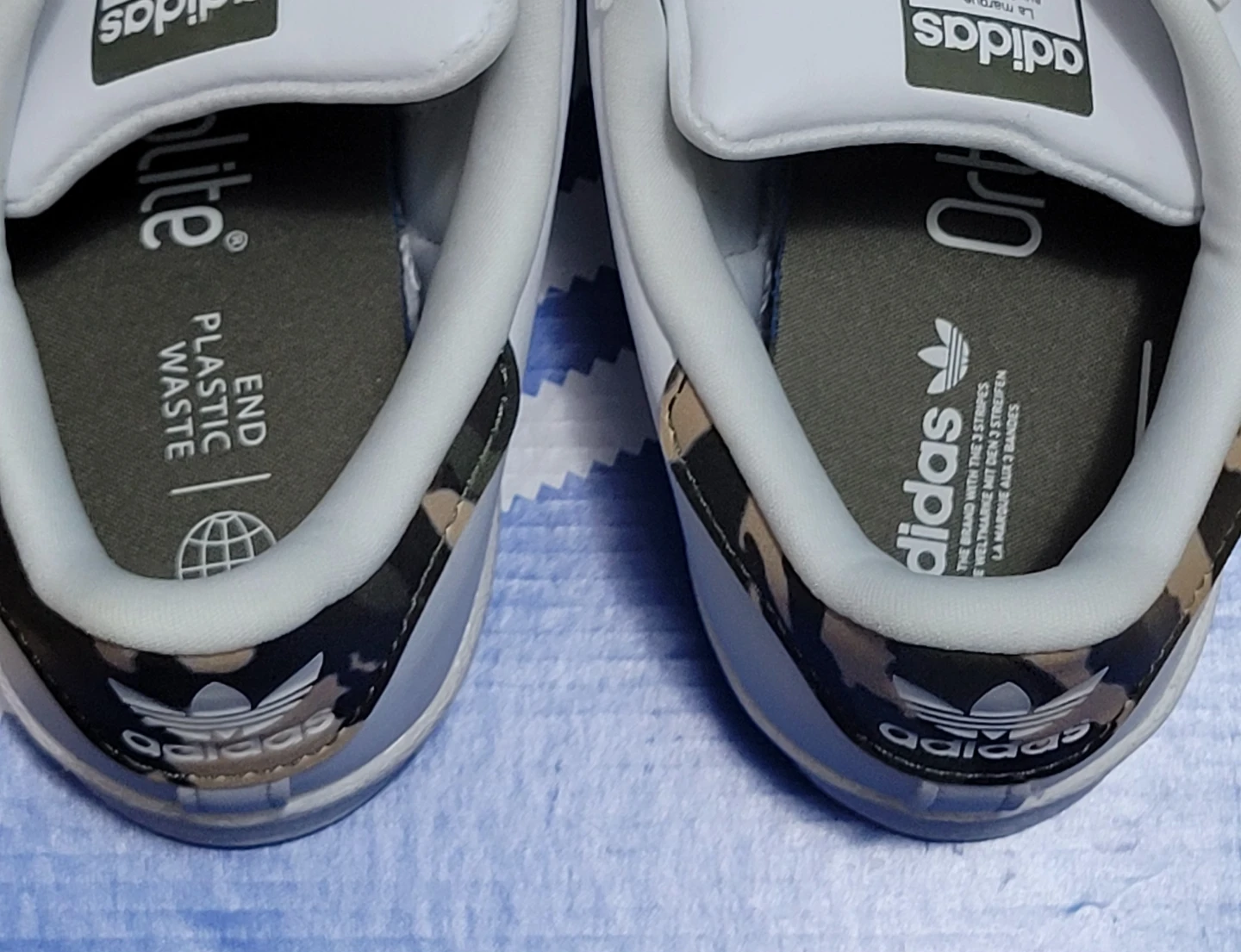 Adidas Superstar CF C Kids Shoes White Green Size 2 - photo 5