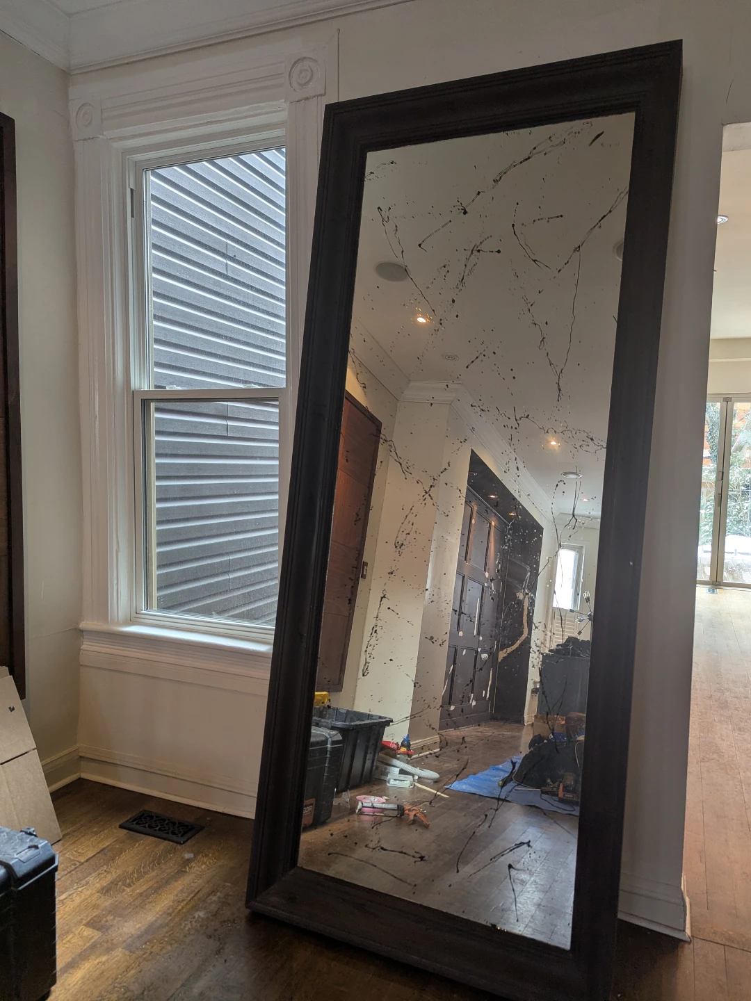 GIANT, Decorative Mirror w/ Distressed Finish