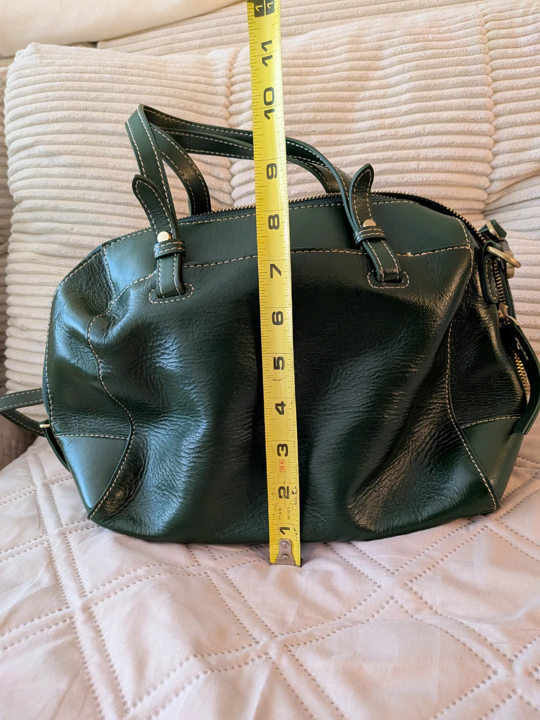 Emerald Green Leather Handbag - photo 3