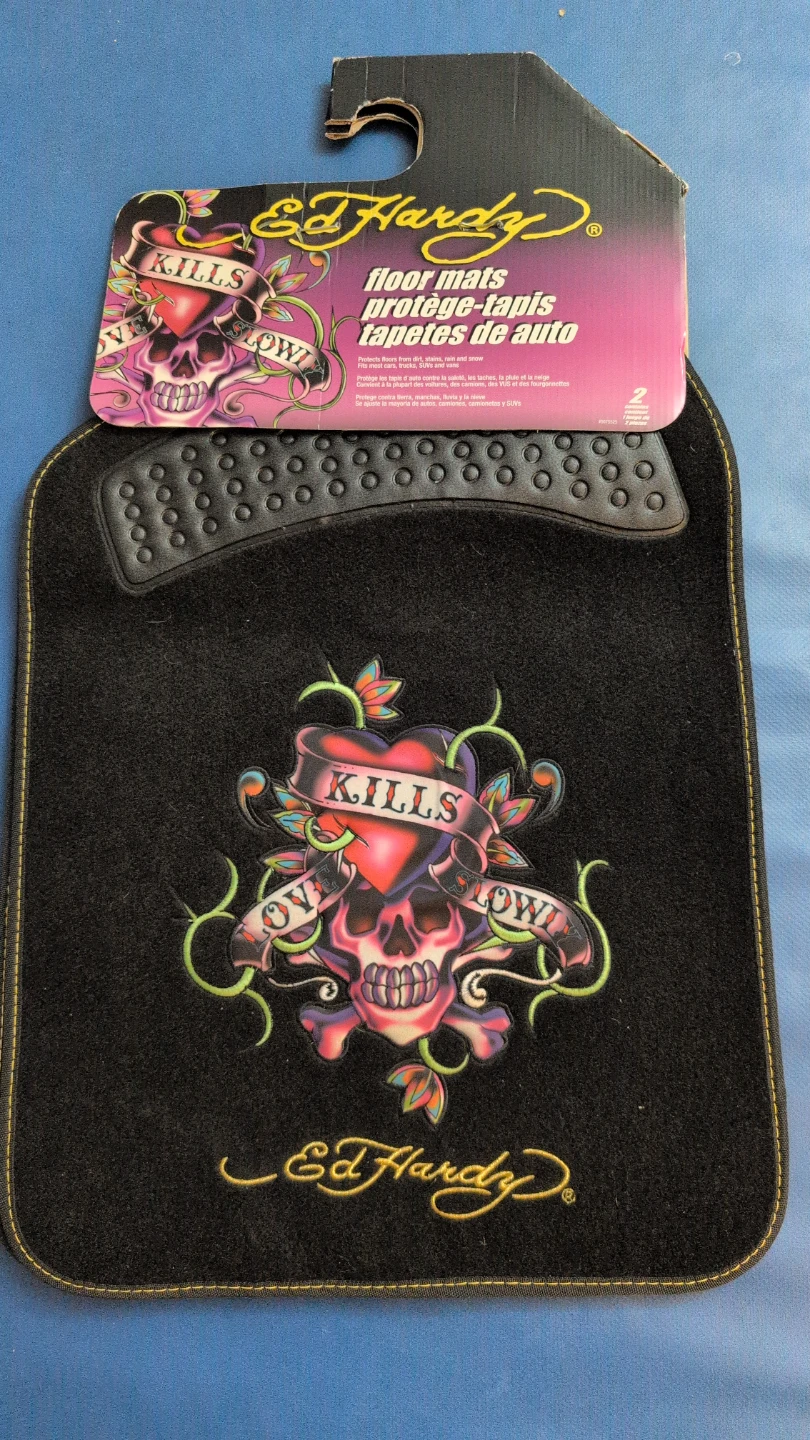 2011 Vintage Brand New Ed Hardy Floor Mats for Car Van Truck SUV - photo 2