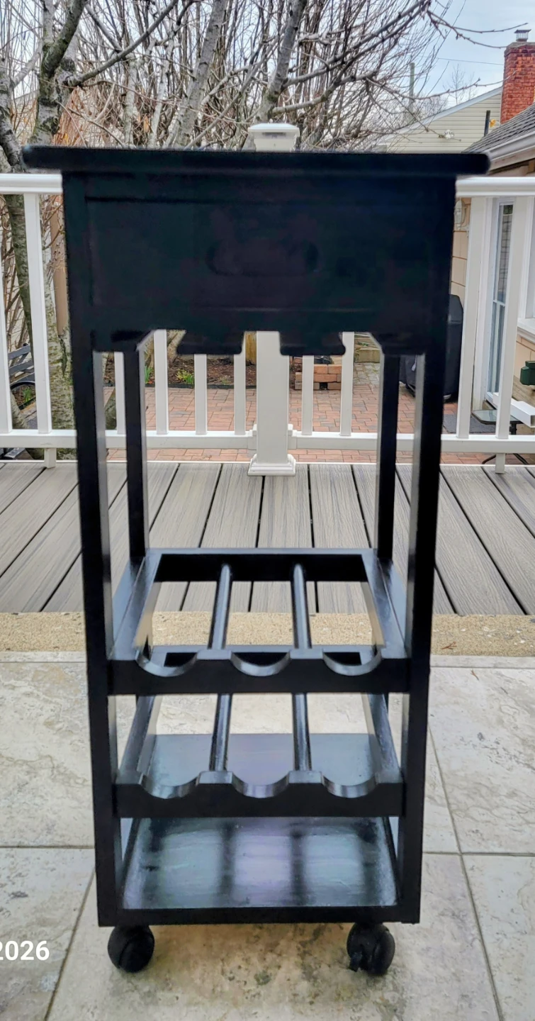 Moving  Sale - must  go. Small Table with Wine Rack - photo 2