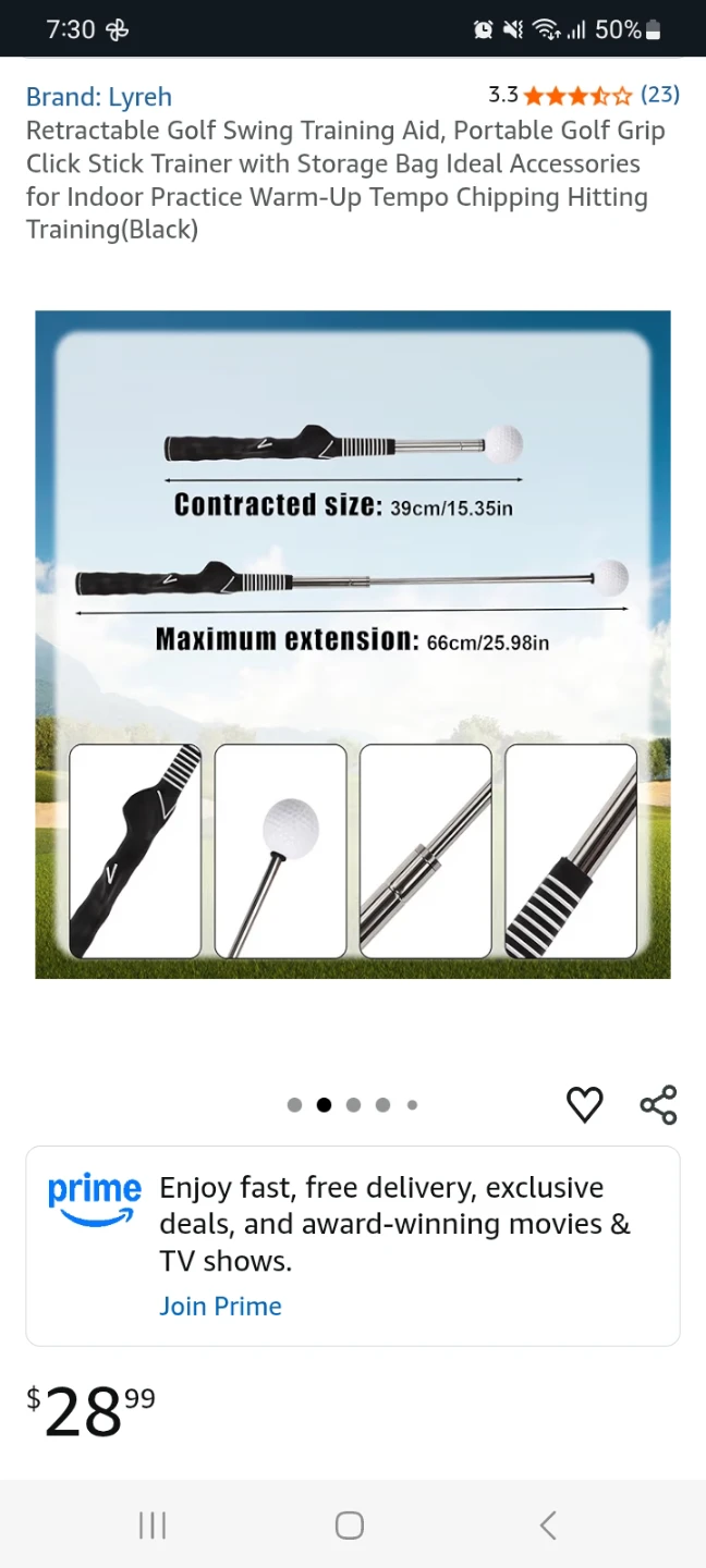 Lyreh Retractable Golf Swing Training Aid