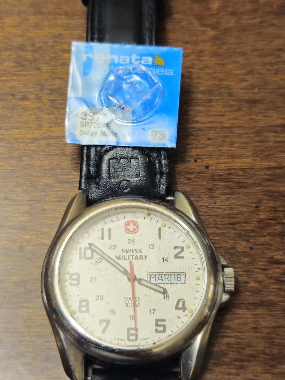 Swiss Military Watch with Leather Strap - photo 5