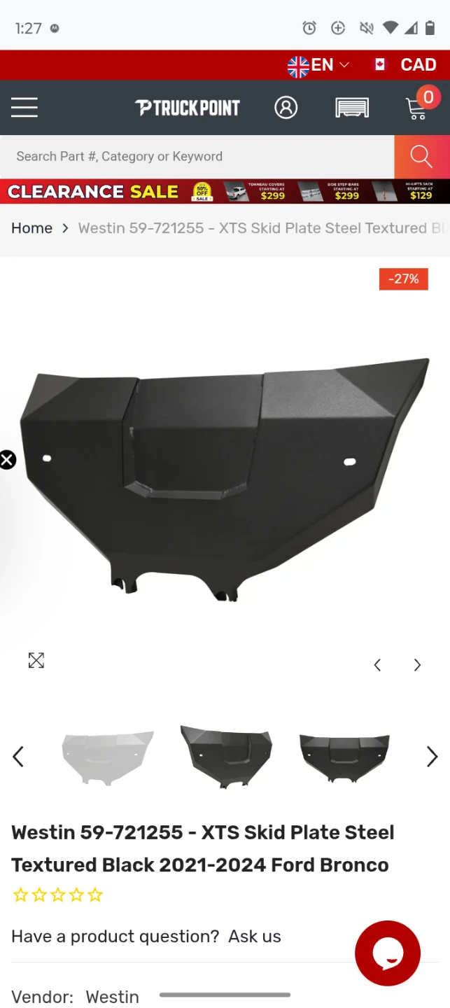 Westin XTS Skid Plate Steel Textured Black 2021-2024 Ford Bronco - photo 2