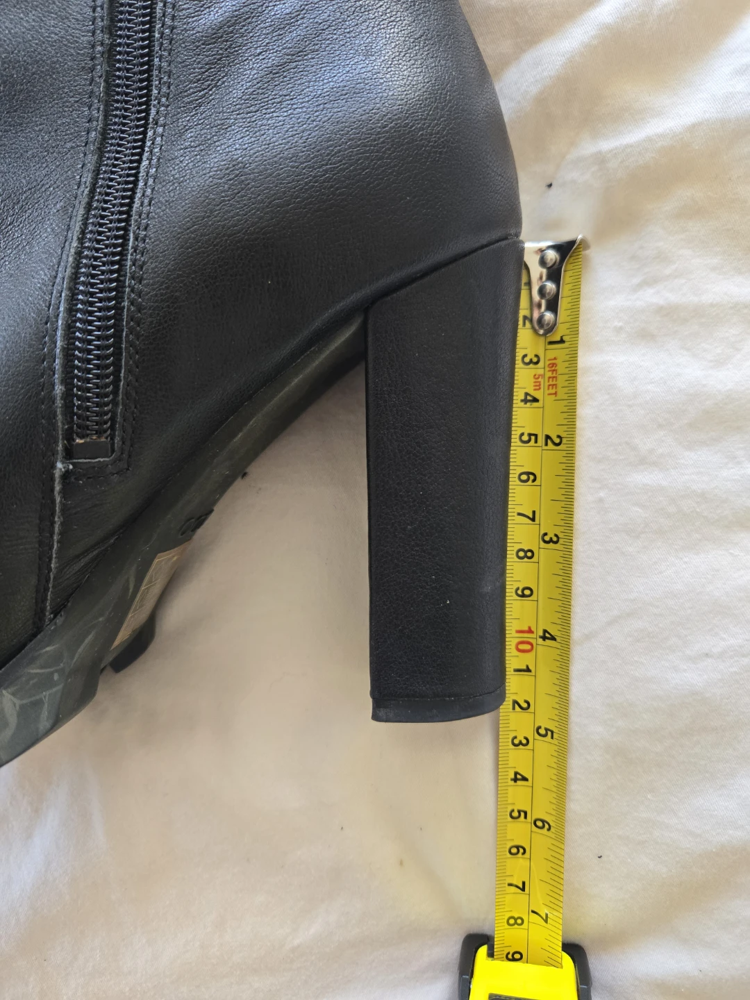 ALDO Black Leather Block Heel Ankle Boots Size US 9 - photo 3
