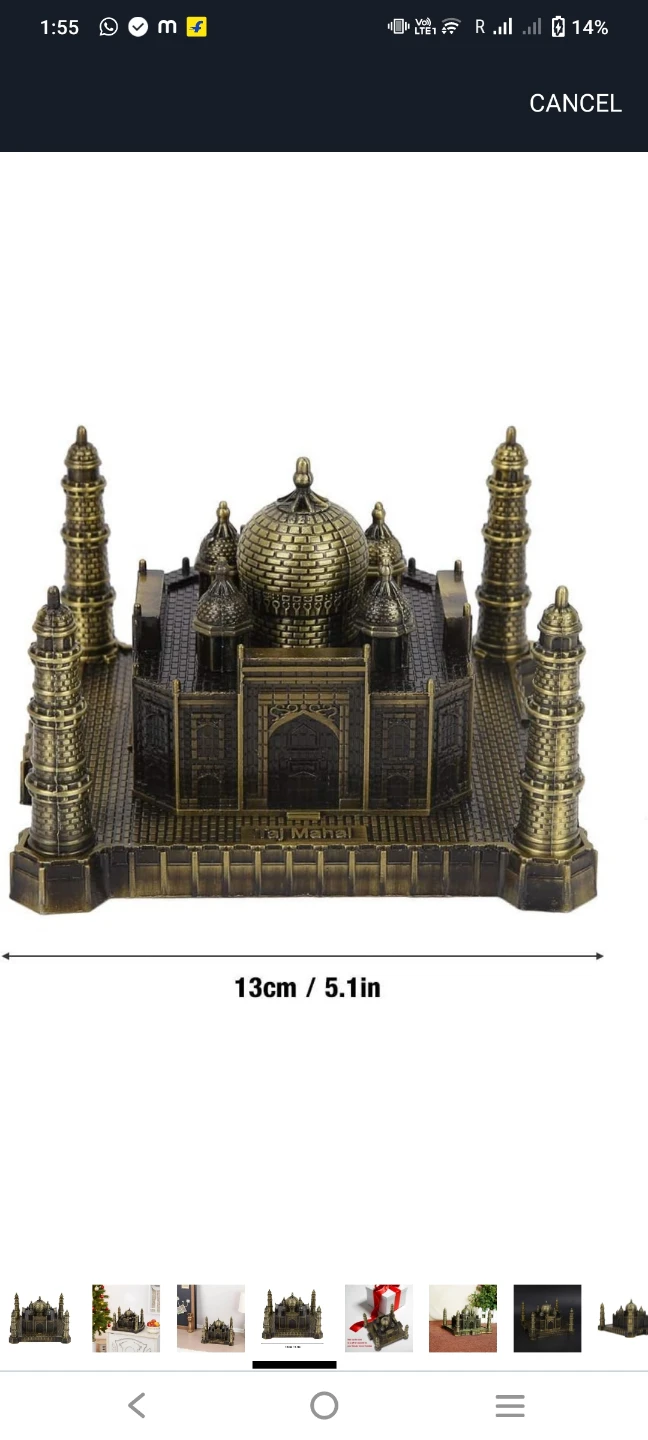 Taj Mahal Miniature Model Souvenir - photo 2