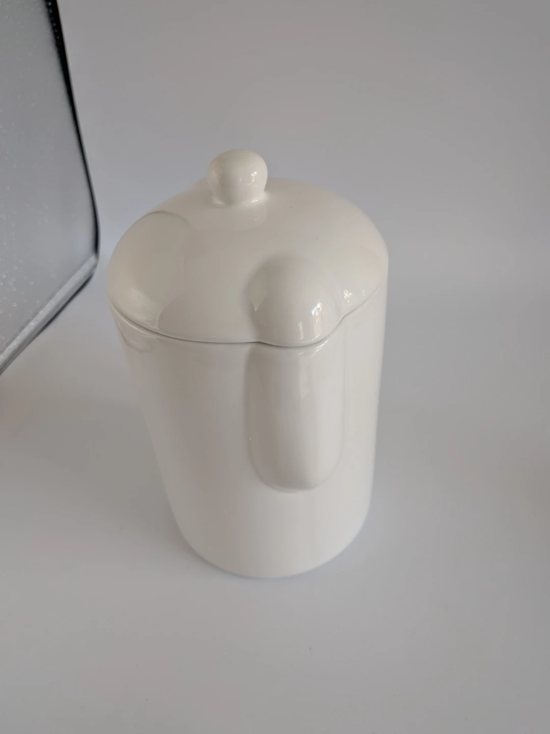 Barnyard Designs Ceramic Dog Treat Canister - White