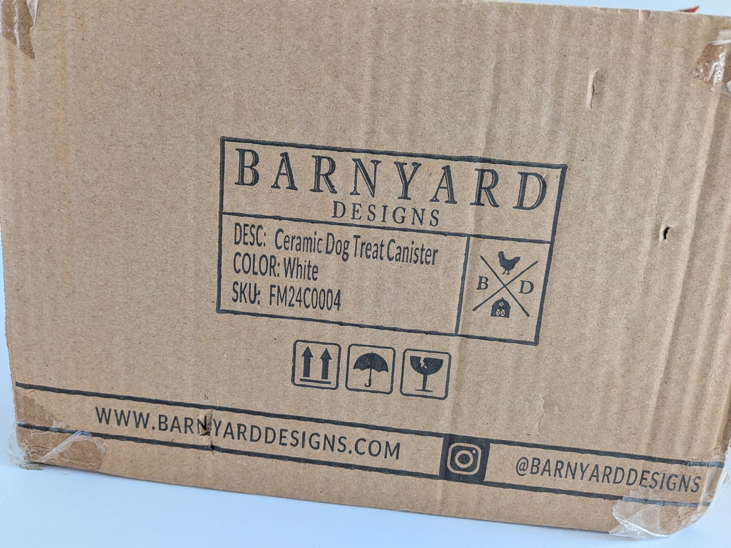 Barnyard Designs Ceramic Dog Treat Canister - White - photo 5
