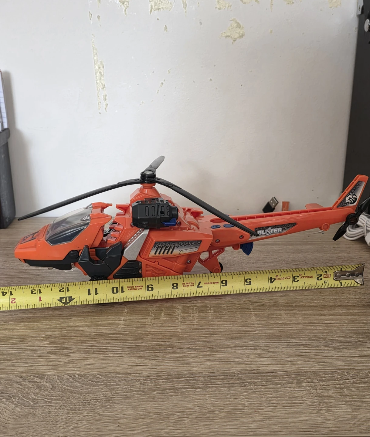 Orange Transforming Robot Toy Dinosaur Helicopter - photo 2