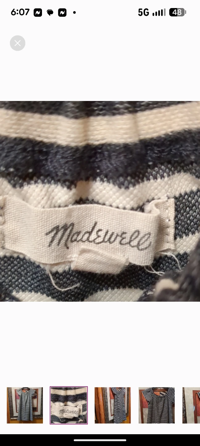 Madewell Black and White Ruched Flutter Sleeve Midi Dress - photo 2