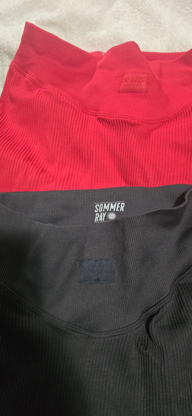 Sommer Ray Ribbed Leggings Bundle (Black, Grey, Red) - photo 4