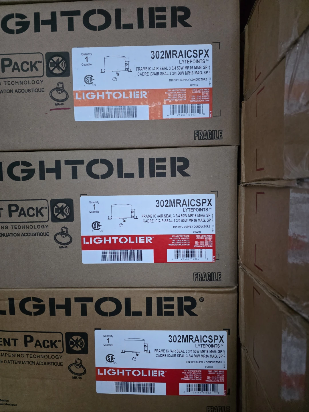 Lightolier 302MRAICSPX Lytepoints Frame IC/Air Seal 3 3/4 50W