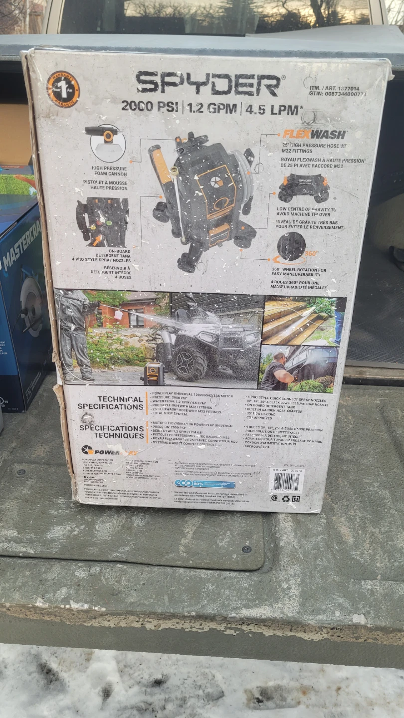Powerplay SPYDER 2000 PSI Pressure Washer - photo 2