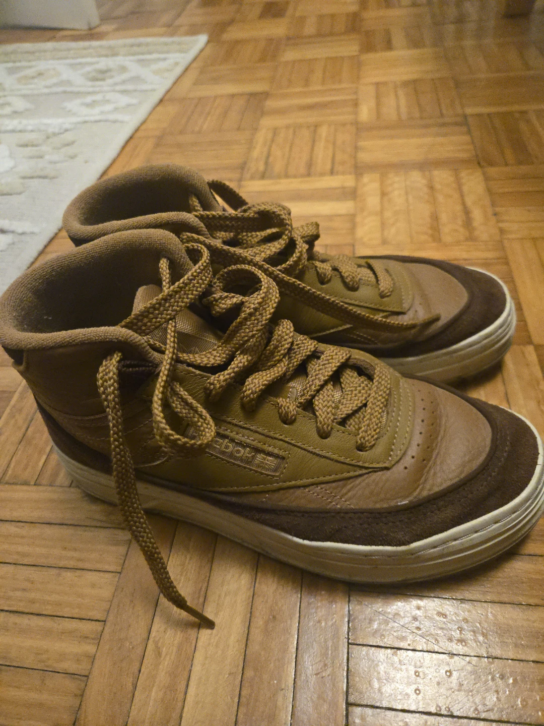 Reebok Mid-Top Sneakers - Brown Leather & Suede - photo 2