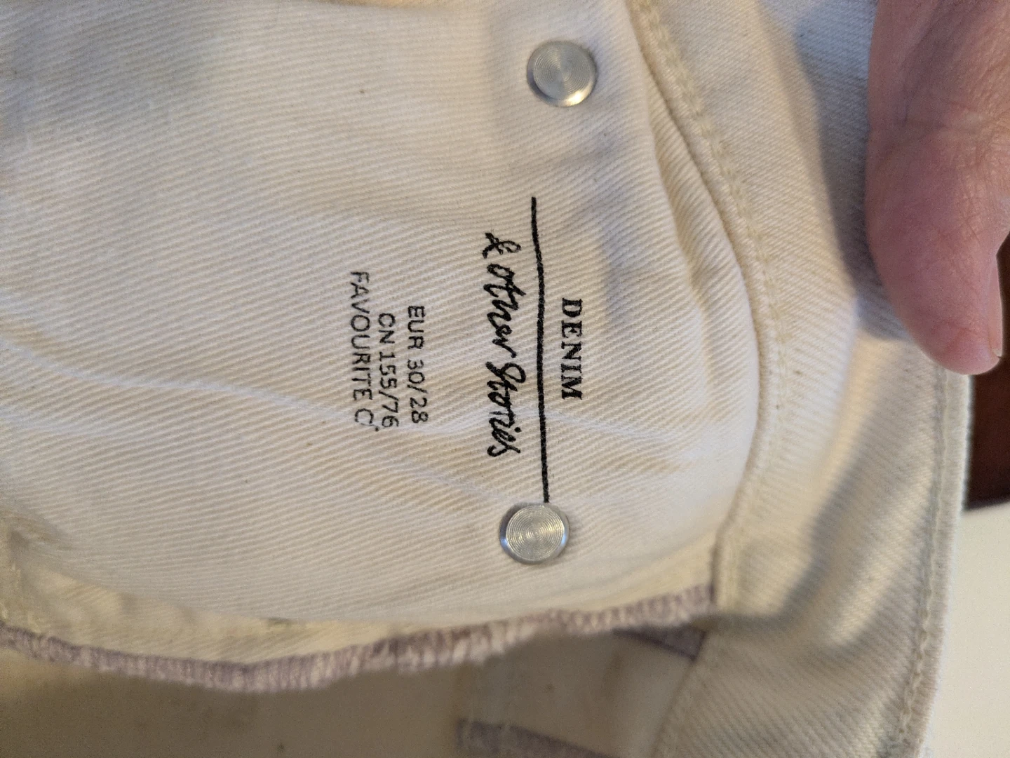 & Other Stories Cream Denim Jeans EUR 30/28 - photo 3