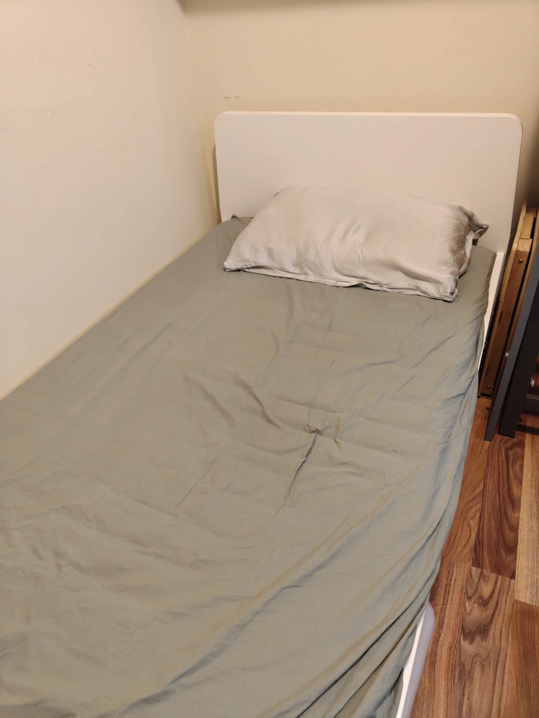 White Twin Bed Frame with Headboard