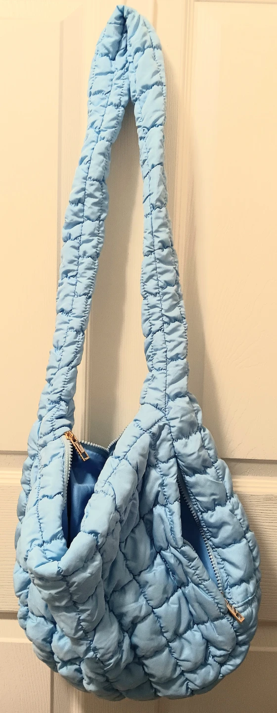 👜Light/Baby Blue Quilted Bag 15" x 11"👜 - photo 4