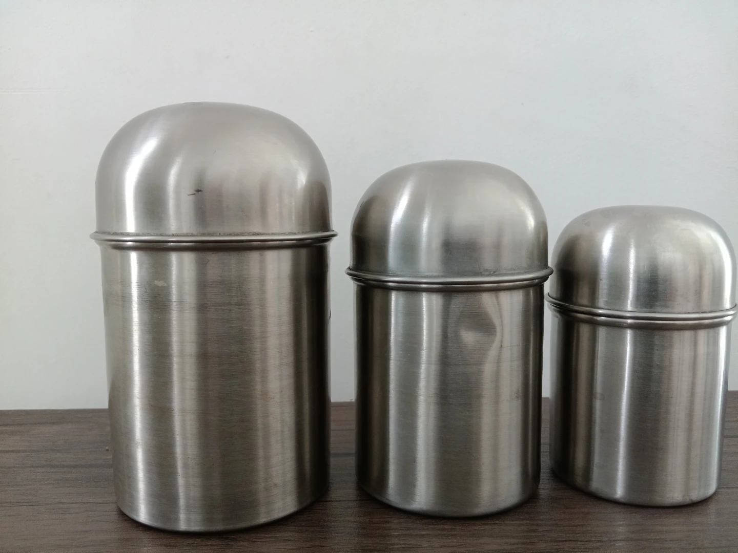 Set of 3 Stainless Steel Containers (Sugar, Tea, Coffee) - photo 2